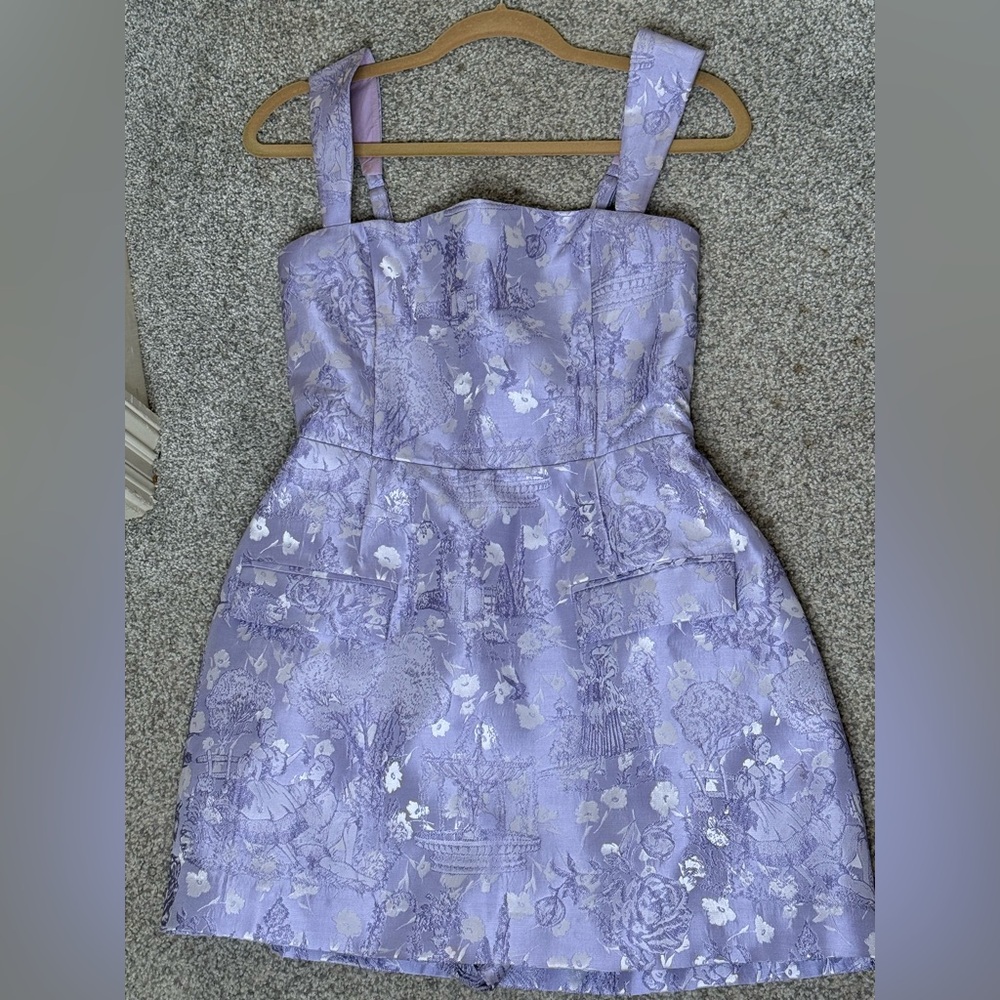 Amanda Uprichard Lilac Strap Romper Dress medium - Picture 2 of 7